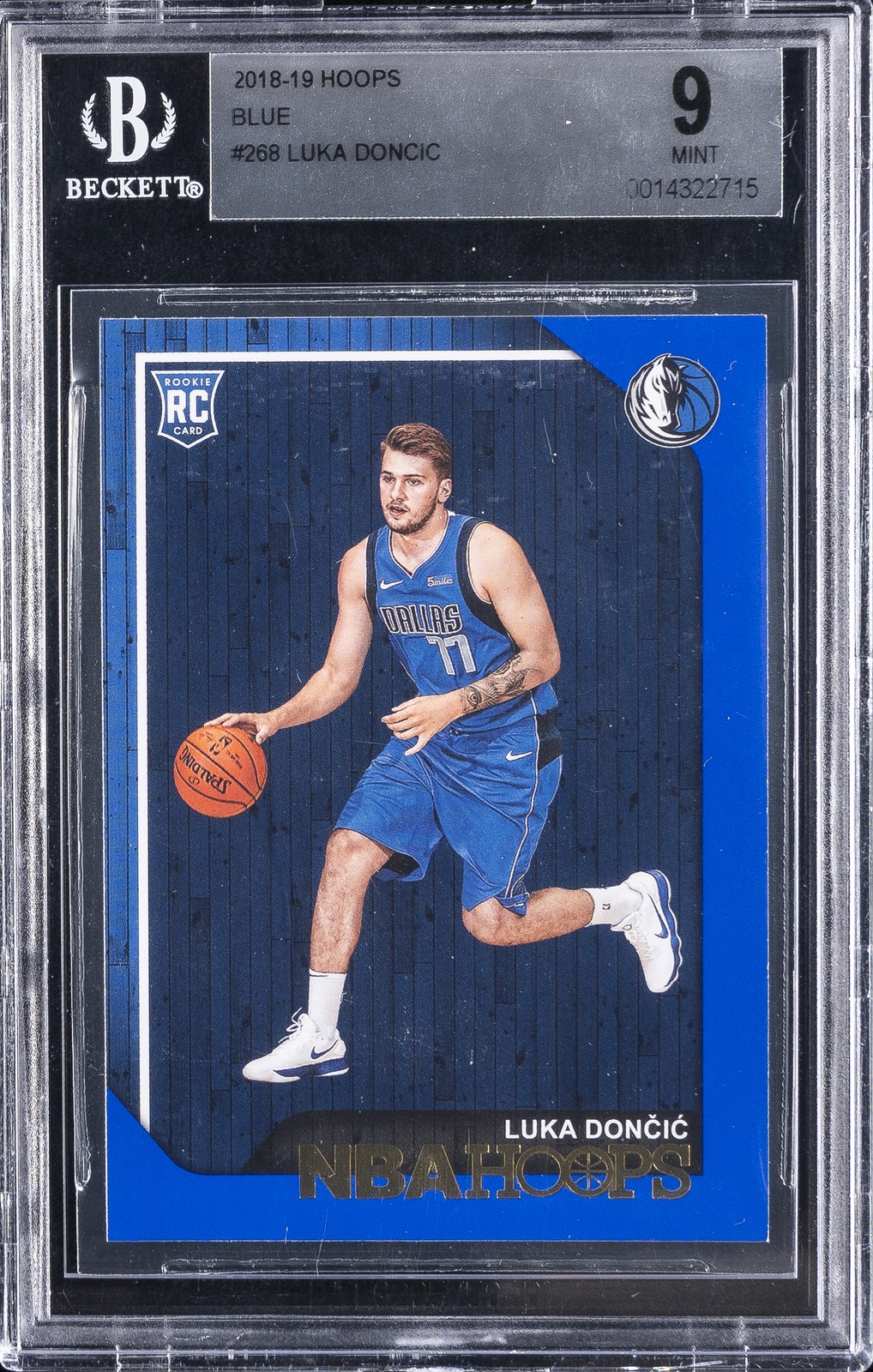 2018 PANINI HOOPS BLUE #268 LUKA DONCIC ROOKIE RC BGS 9