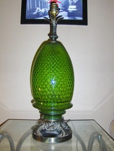 large green table lamp