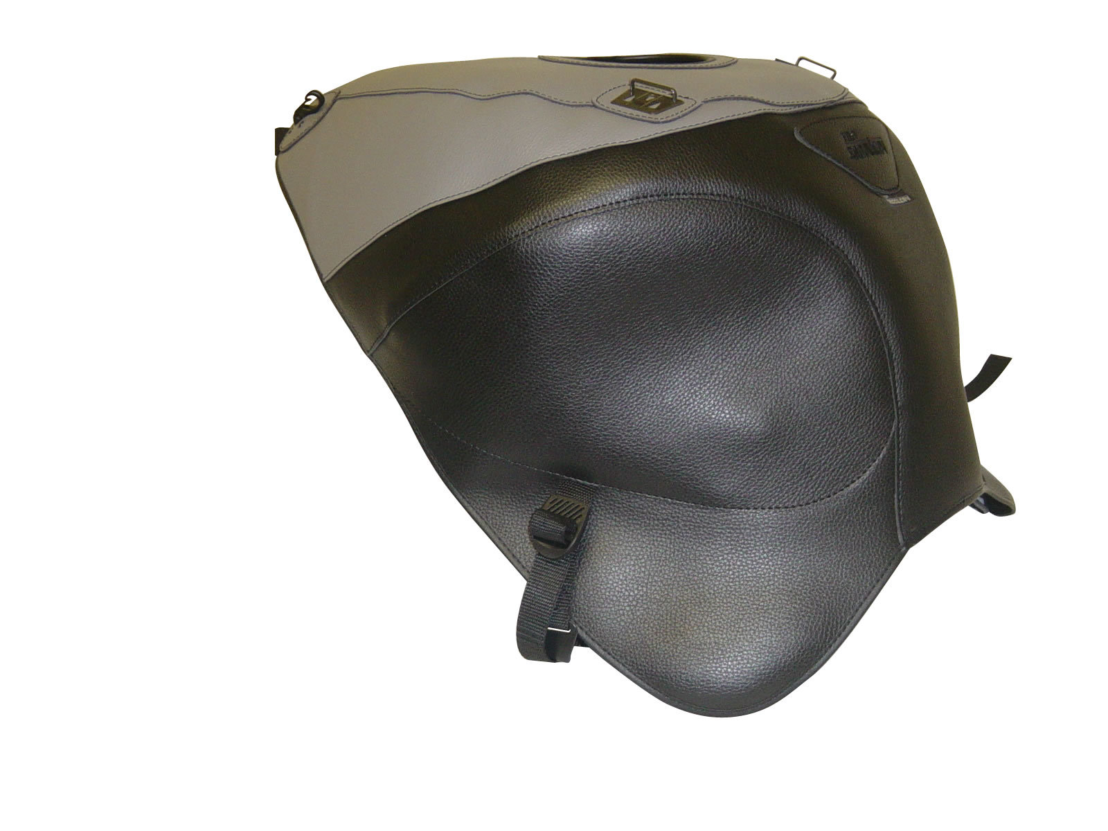 Cache réservoir pour road trip en Suzuki GSXR 1300 confort de voyage bicolore noir gris sport