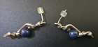 Silver Wire, Blue Lapis, Natural Pearls, Artisan Bracelet/Earring Set — photo 10