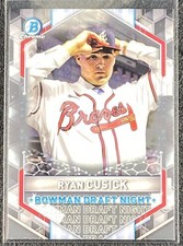 2021 Bowman Chrome Draft RYAN CUSICK Draft Night #BDN-5 Atlanta Braves 