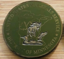 US Marshals Service - District of Minnesota FirstGEN Tactical OD challenge coin