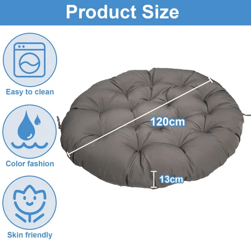 Papasan Chair Cushion Waterproof Oxford Cloth Circle Stuffed Egg Chair Cushions - Picture 5 of 111