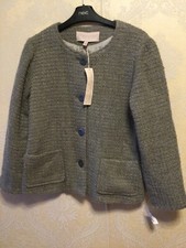 New Fenn Wright Manson Studio Uk Size 14, L Large Grey Wool Blend Jacket