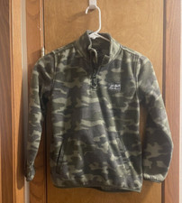 Eddie Bauer Youth 1/4 Zip Camo Fleece Boys Size 7/8