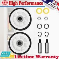 2Pack 303373K Dryer Roller Wheel Drum Support Kit Fit For 12001541 312948 Maytag