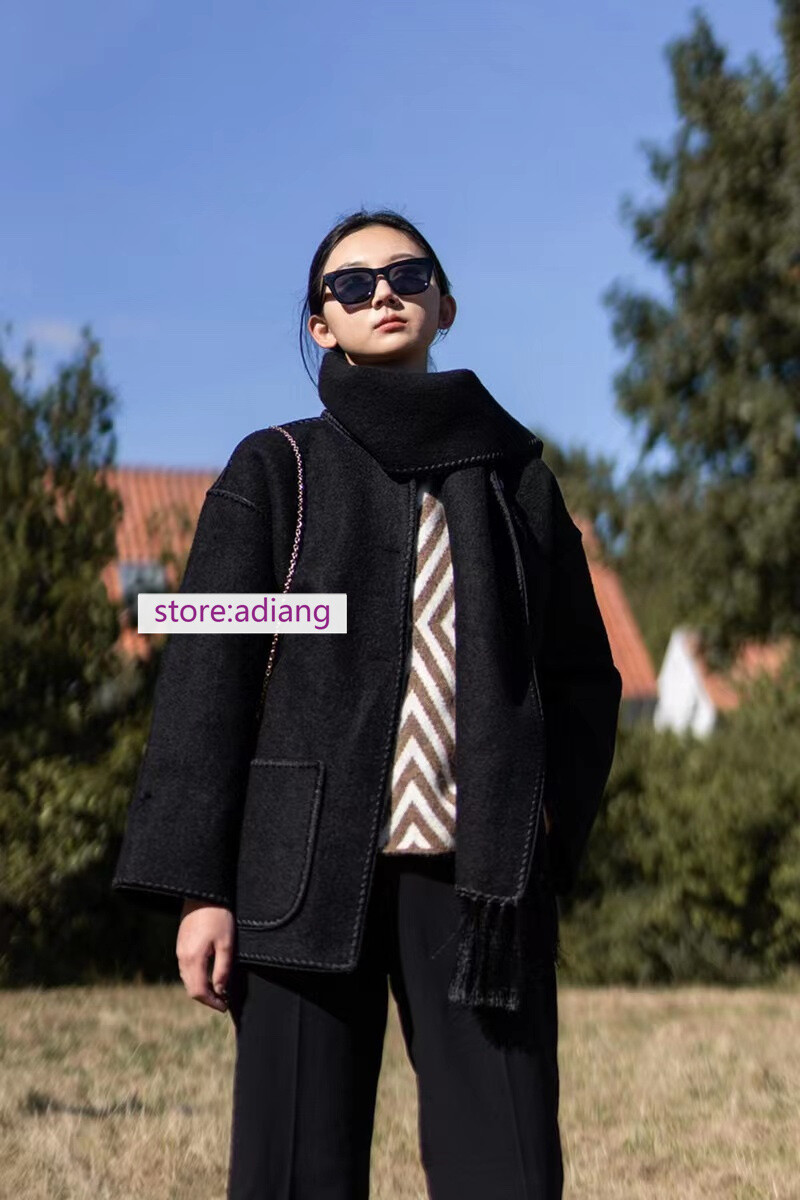 お買得 louren doubleface muffler wool coat aaramrodrigues.com.br