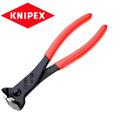 Knipex Stirnschneidezange Zange 160 mm Stahl Fixierer Draht Spiralschneider 68 01 160