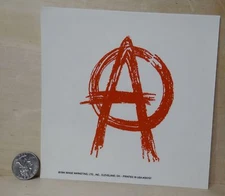" ANARCHY "  STICKER PEEL OFF & STICK VINTAGE