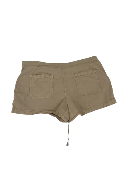ANA Hiking Shorts Womens Size 14 Drawstring Elastic Waist Stretch Khaki Tan