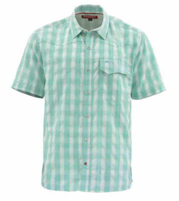 Simms Big Sky SS Shirt - Bahamas Plaid - Medium - Sale & Free US Shipping