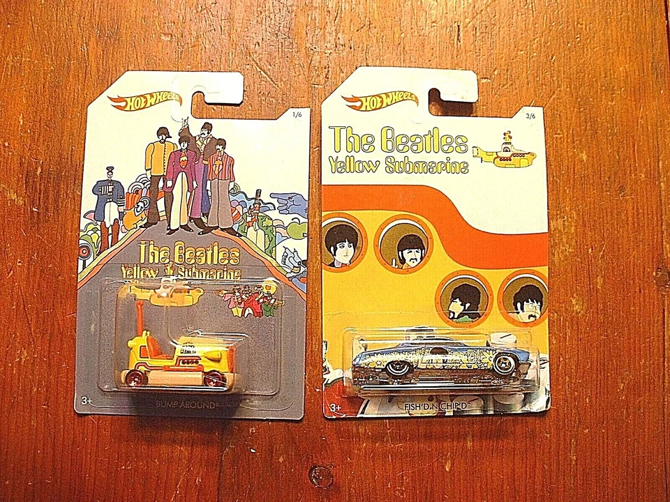 Juego de 6 coches Beatles Hot Wheels 2015 como nuevos en tarjetas Foto 2 de 4