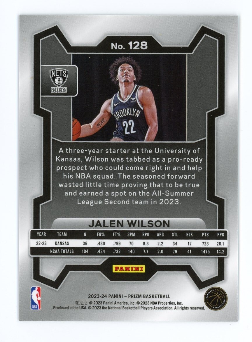 【PSA10 】ジェイレン・ジョンソン　RC PRIZM 直筆サイン　ルーキー 2021-22 Panini Prizm Jalen Johnson Base Rookie #305 RC