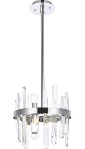 Elegant Lighting Serena 6 Light 12 inch Chrome Pendant Ceiling Light New in Box - Picture 1 of 3