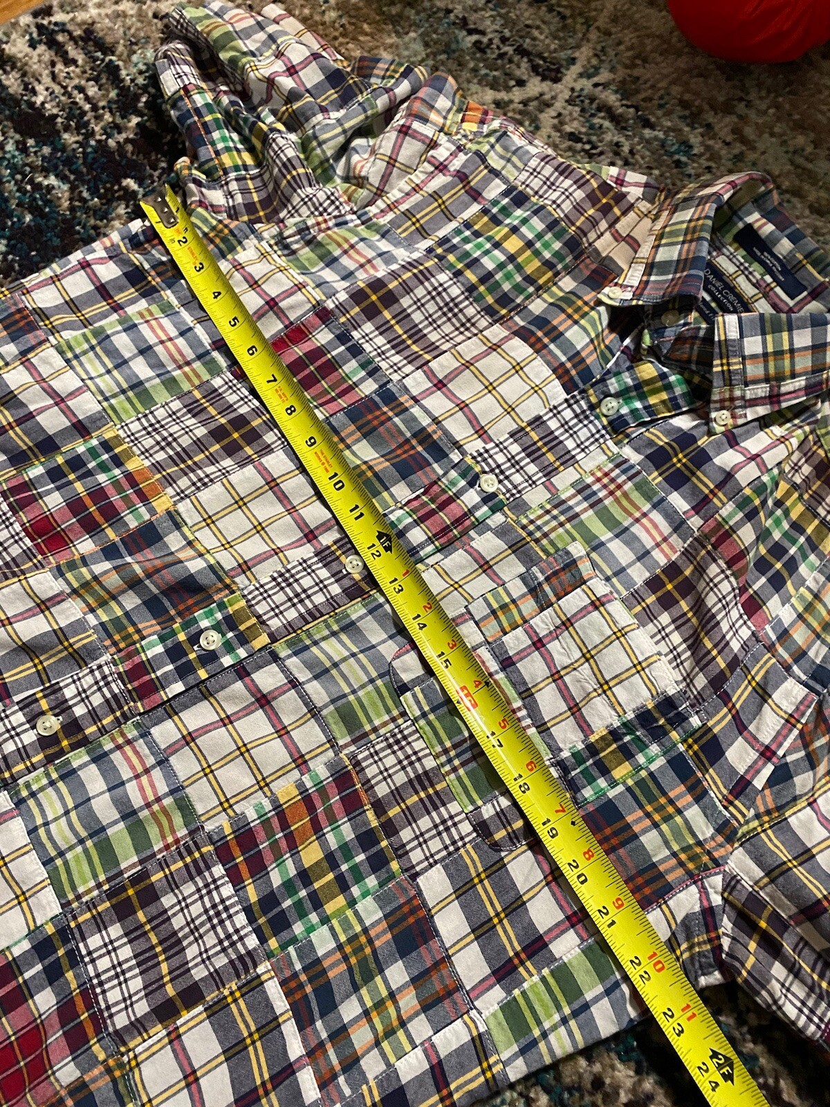 Daniel Cremieux Patchwork Plaid Button Down Shirt… - image 4