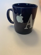 Vintage Apple Computer Blue Mug Promo Coffee Cup Logo Advertisement
