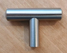 Square T Bar 2" Pull Stainless Steel Cabinet Hardware Satin Nickel Box of 25