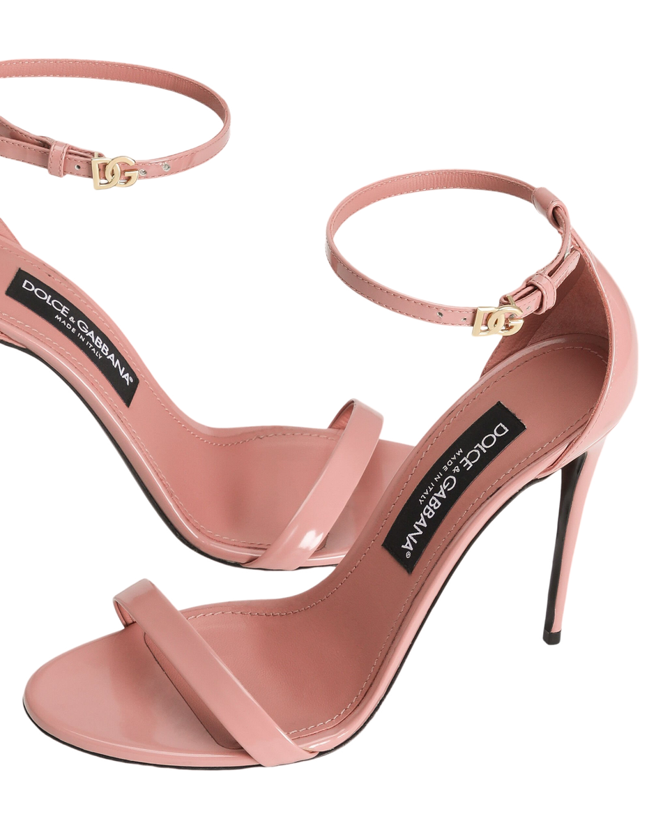 DOLCE&GABBANA Keira $925 Pink Polished Calfskin 105mm