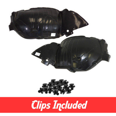 Front Driver & Passenger Side Fender Liner Set w/ Clips For 2005-2006 G35 Sedan
