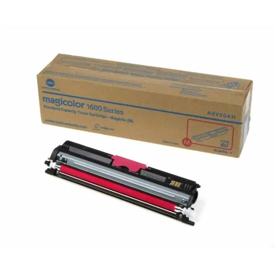 genuine Konica Minolta Toner A0V30AH Magenta 1600W/magicolor 1690MF   Open