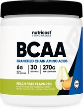 Nutricost BCAA Powder 2:1:1 (Peach Pear, 30 Servings)