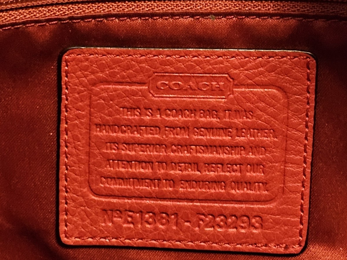 Coach Park Leather Hobo Bag F23293 Red Orange Convertible Handbag