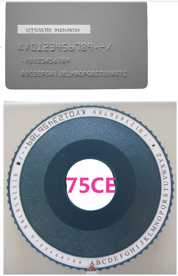 2 in 1 75CE characters Manual PVC card Embosser machine + indent print Machine - Image 4 of 4