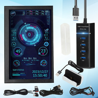 5'' IPS USB Computer Secondary Screen CPU GPU RAM HDD PC Data Monitor Panel 4G