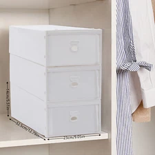 3 Drawer Plastic Storage Bin Cabinet Organizer Container Unit Boxes Stackable