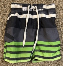 Kanu Surf Green/Multi-Color Boy's Swim Trunks. Size: 4T.