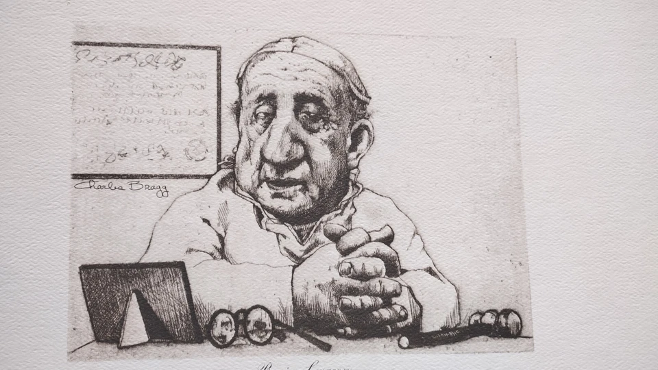 Lote de impresión vintage de Charles Bragg - HORAS DE VISITA Y CIRUJANO CEREBRAL 14,5"X11,5" Foto 3 de 4