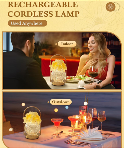 Flower Lamp to accompany your memories, 3 Colors, Battery Operated. Nostalgia - Picture 9 of 13