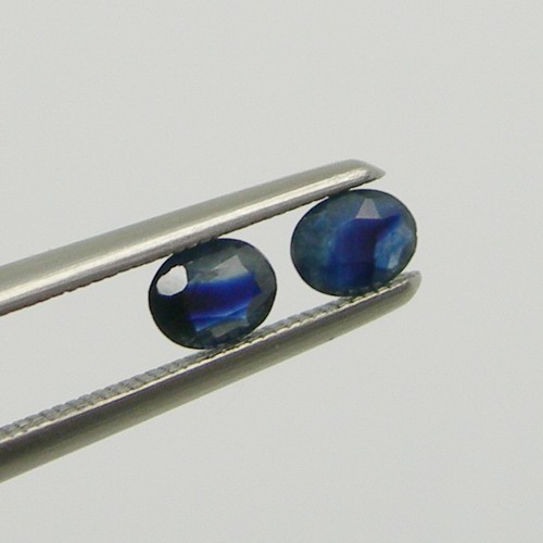 0.72 carat Oval 3.8x3 mm Qty 4, Natural Parti blue Australian Sapphire Gemstone - Picture 10 of 12