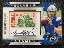 Matthew Stafford 2009 Donruss Certified Souvenir Stamp Auto /10 SP Rookie Auto!