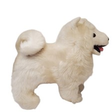 DAKIN Pillow Pets White Husky Wolf Dog Vintage 1977 With Tags Korea EUC MUCKLUCK