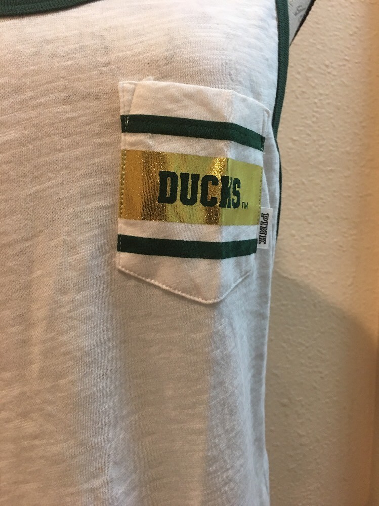 Débardeur Victoria's Secret Oregon Ducks | Blanc Et Vert Taille M | Neuf Avec étiquette
