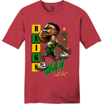 NEW STREETWEAR ON DEMAND TOON REIGN MAN Tee Shirt HEATHER RED SM-4XL