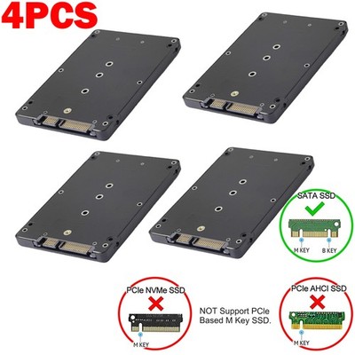 4PCS 2.5''SATA to M2 NGFF SSD Enclosure Converter Internal / External Adapter M.2