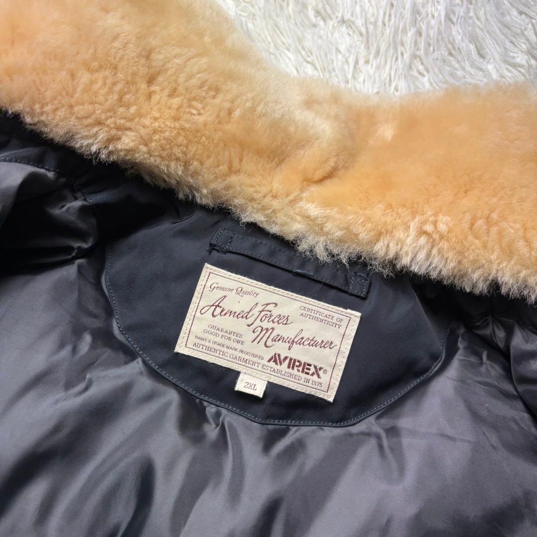 AVIREX B-3 Down Jacket Polyester Flight Jacket Bl… - image 16