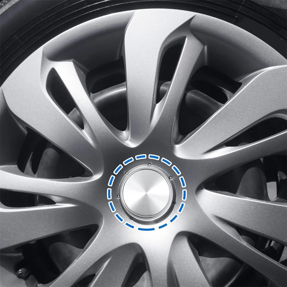 4Pcs For Wheel Center Cap Universal Rim Chrome Hub Cap 60mm No Logo Silver Base - Image 2 of 4