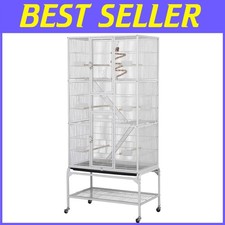 69'' Metal Parrot Cage for Cockatiels, Lovebirds