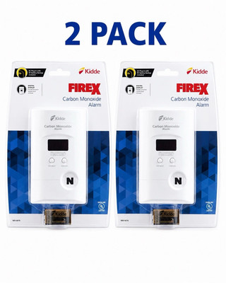 Kidde FIREX Carbon Monoxide Alarm Plug-In Detector Digital 2 Pack 900-0076 - New