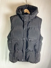 YoungLA Puffer Vest Men's M Hooded Quilted Insulated Winter Warm Thick Jacket