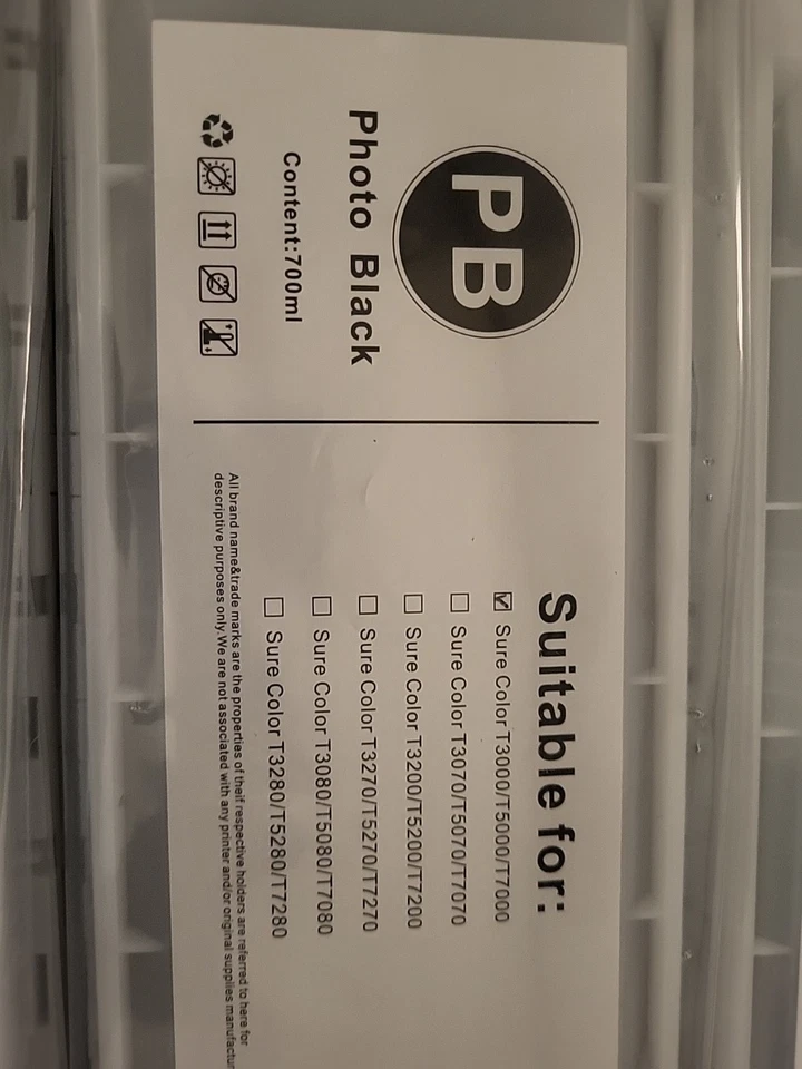 Pacote com 5 conjuntos T6941 para SURECOLOR T3000/T3200/T3270/T5000/T5070/T5270/T7000/T7070 - Imagem 4 de 4