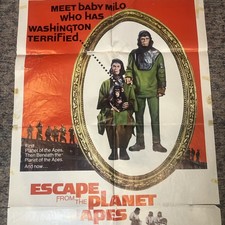Escape from the Planet of the Apes 1971 Movie Poster 27x41 Folded One Sheet Fair Escape from the Planet of the Apes 1971 Movie Poster 27x41 Folded One Sheet Fair