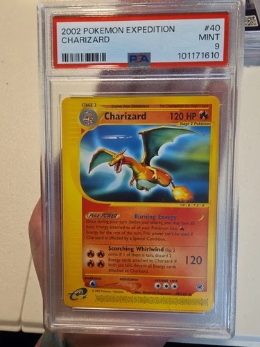 Pokémon 2002 Expedition Charizard #40/165 Non-Holo Card PSA 9