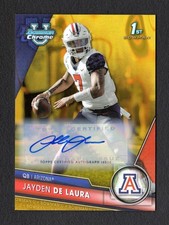 Jayden De Laura 2023 Bowman U Chrome 1st Gold Refractor Auto /50 #30 Arizona