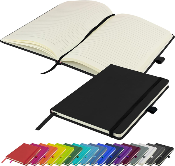 A5-Notizbuch Neu Liniert Hardcover-Tagebuch Notizblock Notizen Tagebuch Medium (-image