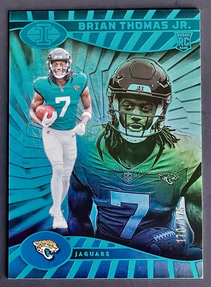 2024 Illusions Brian Thomas Jr /175 Rookie Teal Trophy Collection RC #41 Jaguars