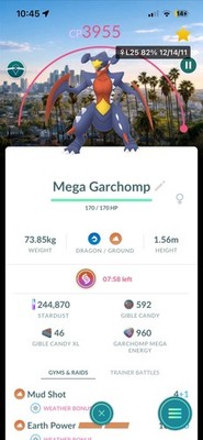 Mega Garchomp ( Los Angeles Hintergrund  ) Pokemon Tr@de Go
